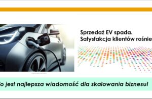 Sprzedaż EV spada. Satysfakcja klientów rośnie.  To jest najlepsza wiadomość dla skalowania biznesu!