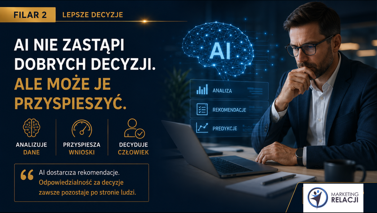 AI nie zastąpi dobrych decyzji – ale może je przyspieszyć.